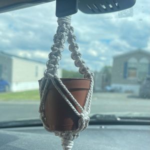 Mini macrame pot hangers!
